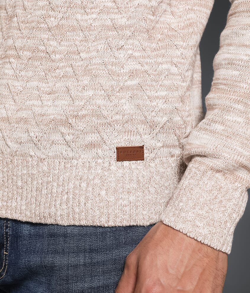 Marled Quarter Zip Sweater