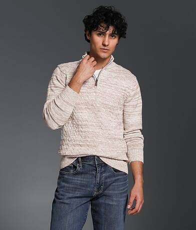 Outpost Makers Marled Quarter Zip Sweater front view