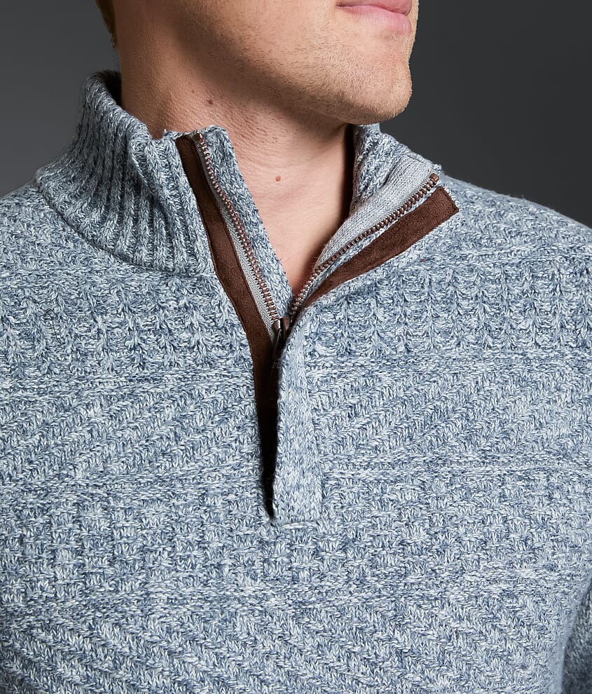 Marled Quarter Zip Sweater