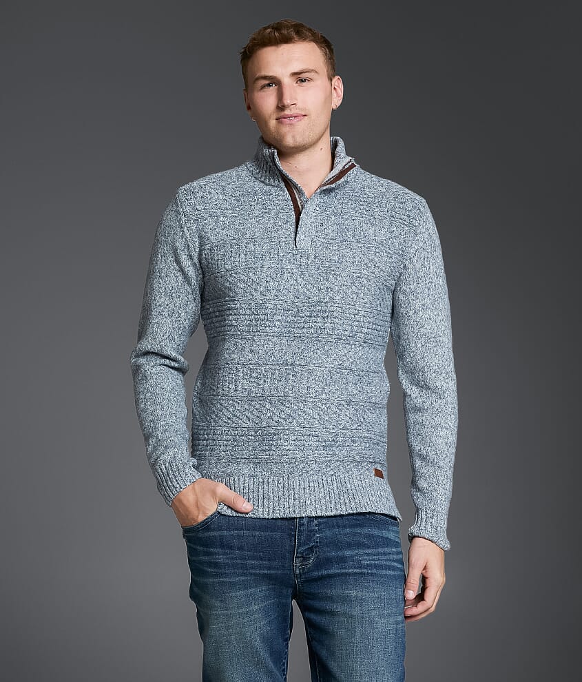 Marled Quarter Zip Sweater