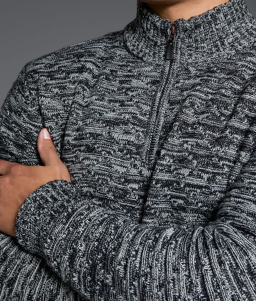 Marled Quarter Zip Sweater