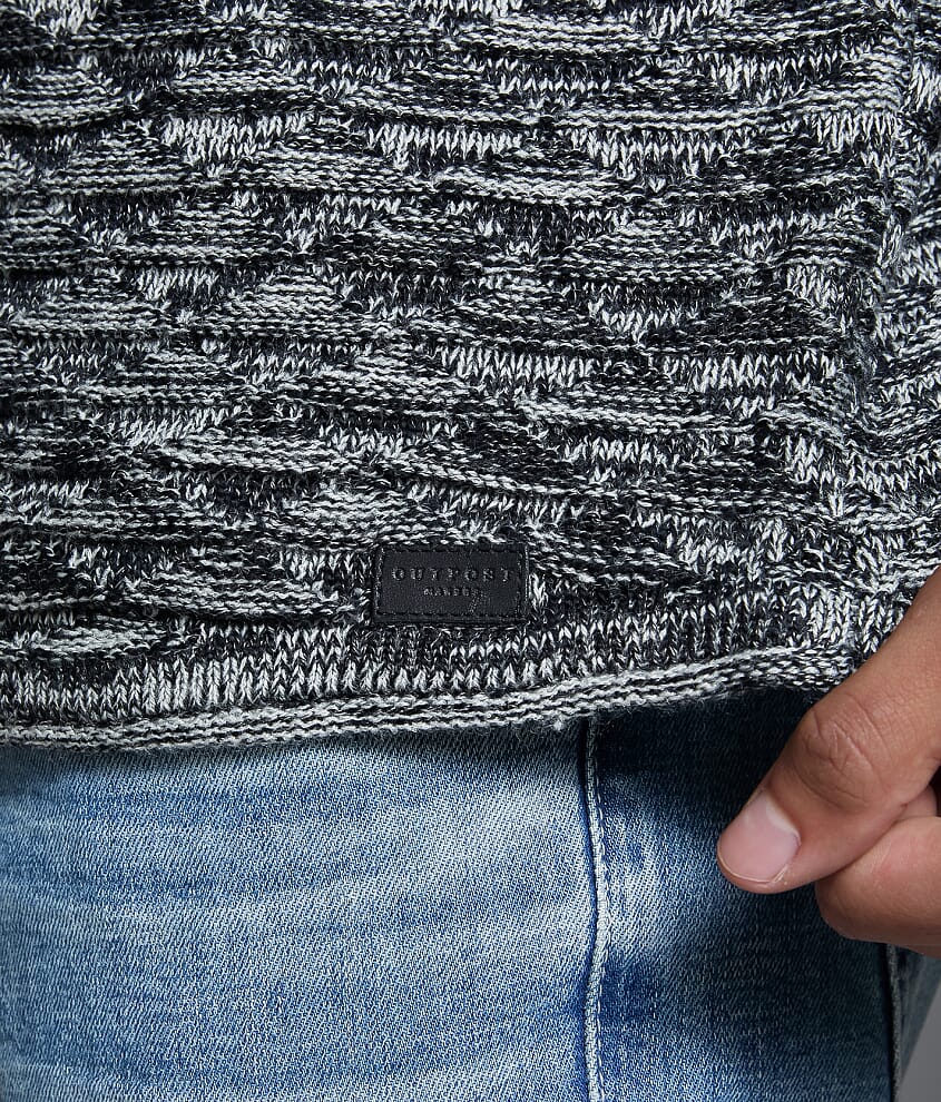 Marled Quarter Zip Sweater