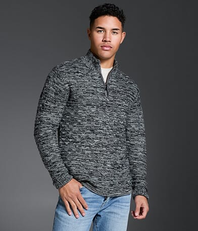 Outpost Makers Marled Quarter Zip Sweater front view