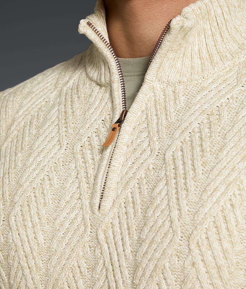Cable Knit Quarter Zip Sweater