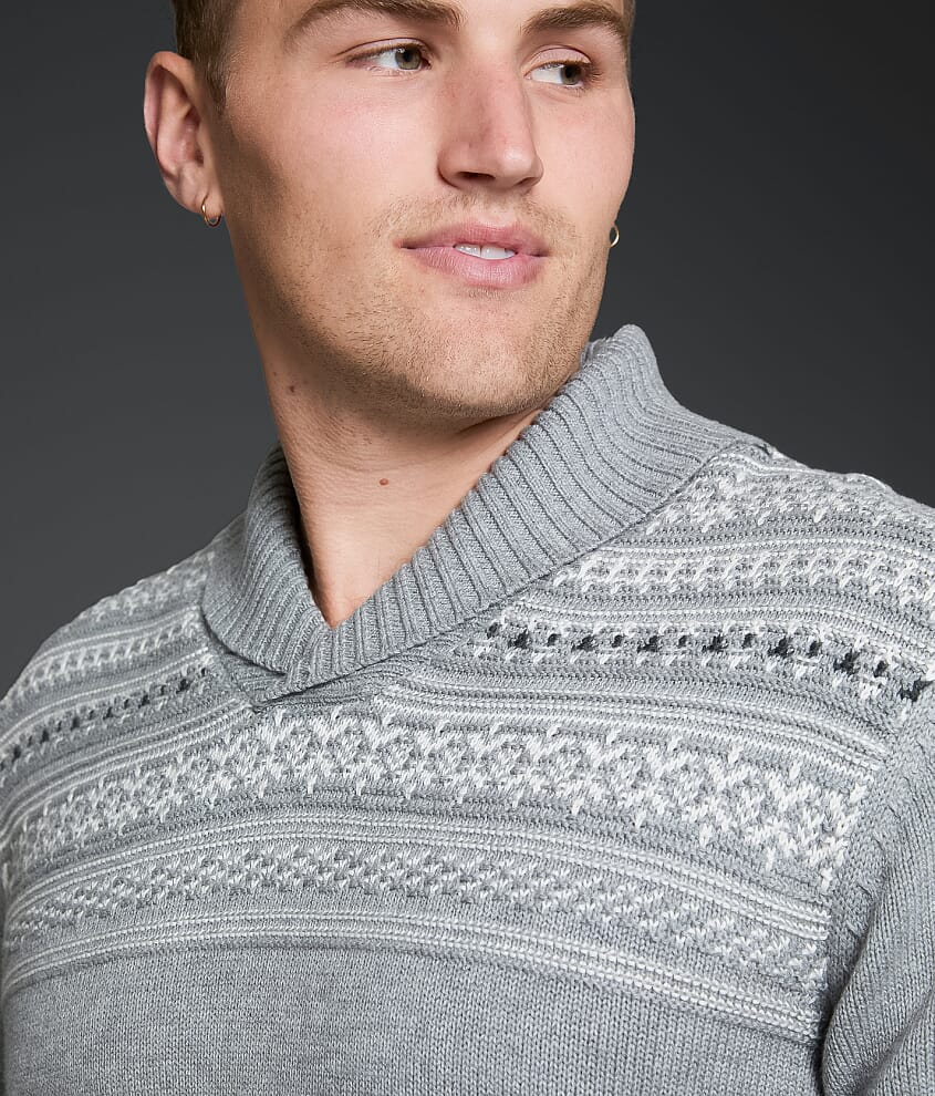 Striped Shawl Sweater