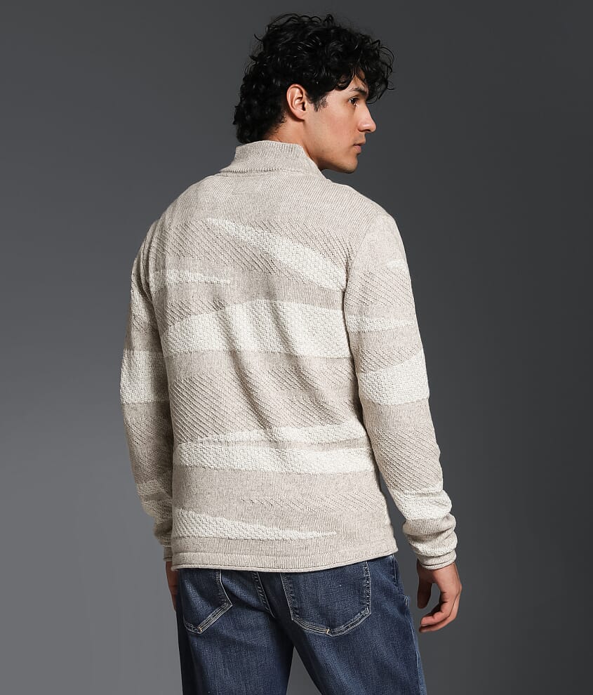 Striped Quarter Zip Sweater