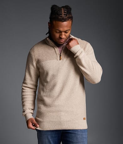 Textured Quarter Zip Sweater
