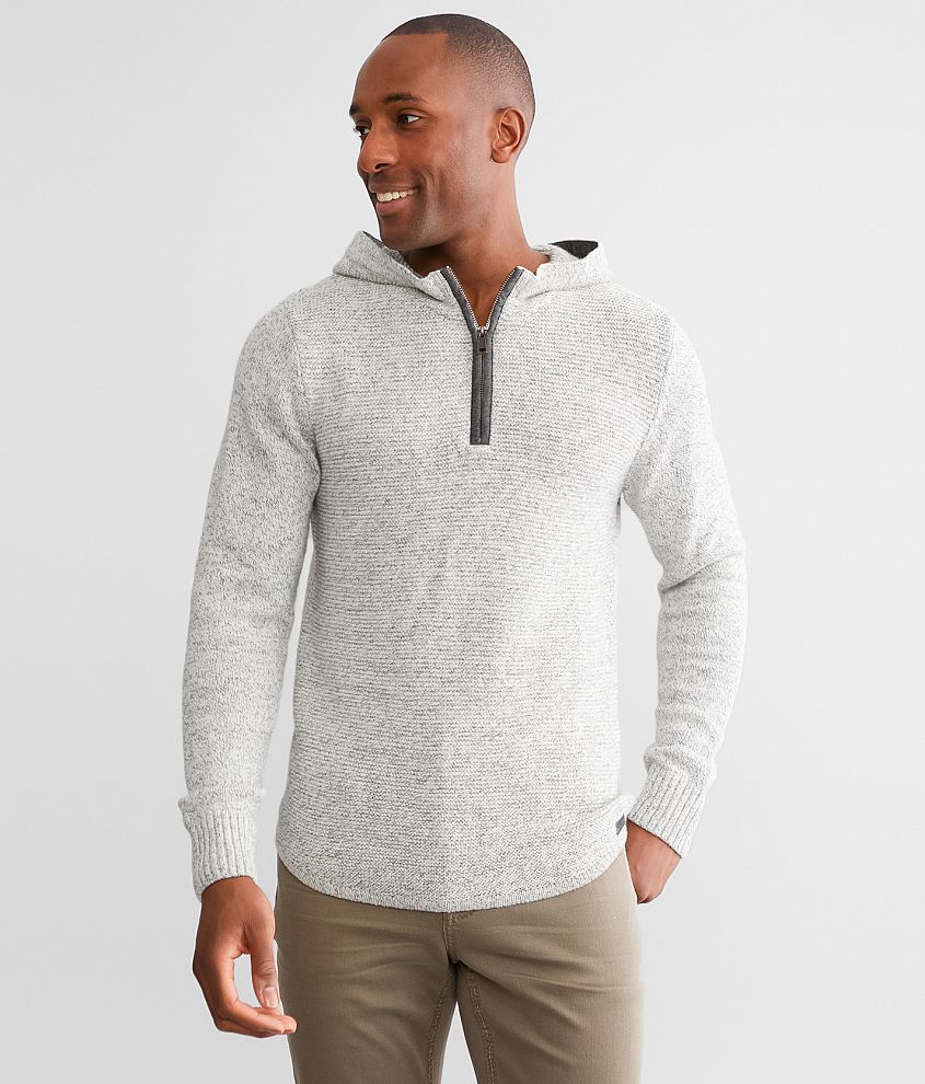 White quarter zip store hoodie