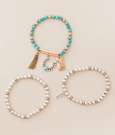Lainey Wilson 3 Pack Beaded Bracelet Set front view