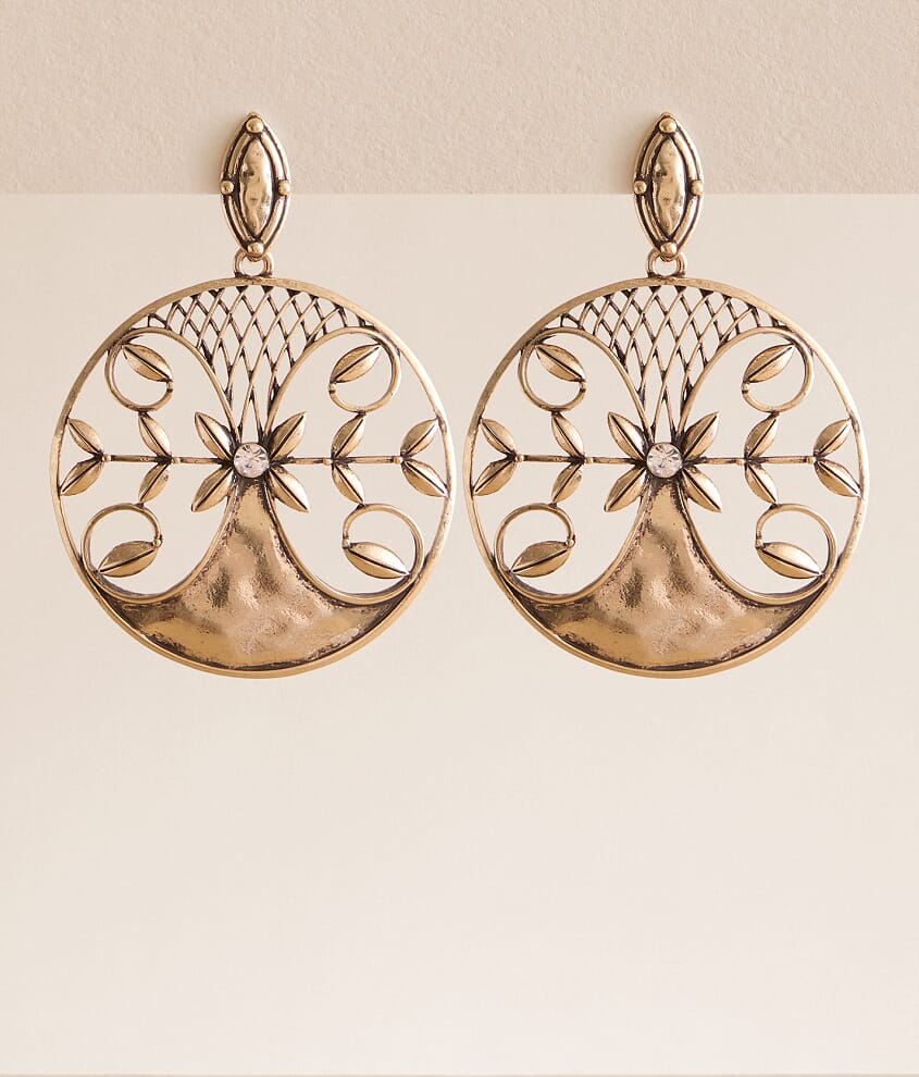 Lattice Leaf Earring