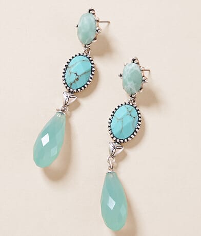 Lainey Wilson Turquoise Stone Earring front view