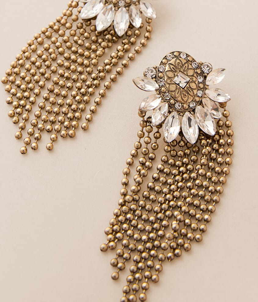 Shot Bead Fringe Earring