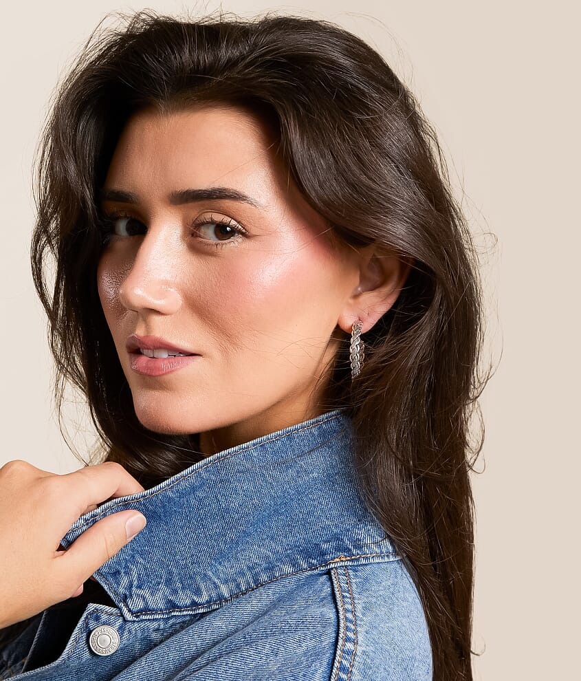 Textured Hoop Earring