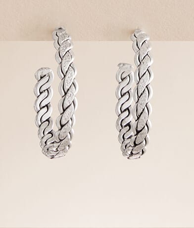 Lainey Wilson Textured Hoop Earring front view