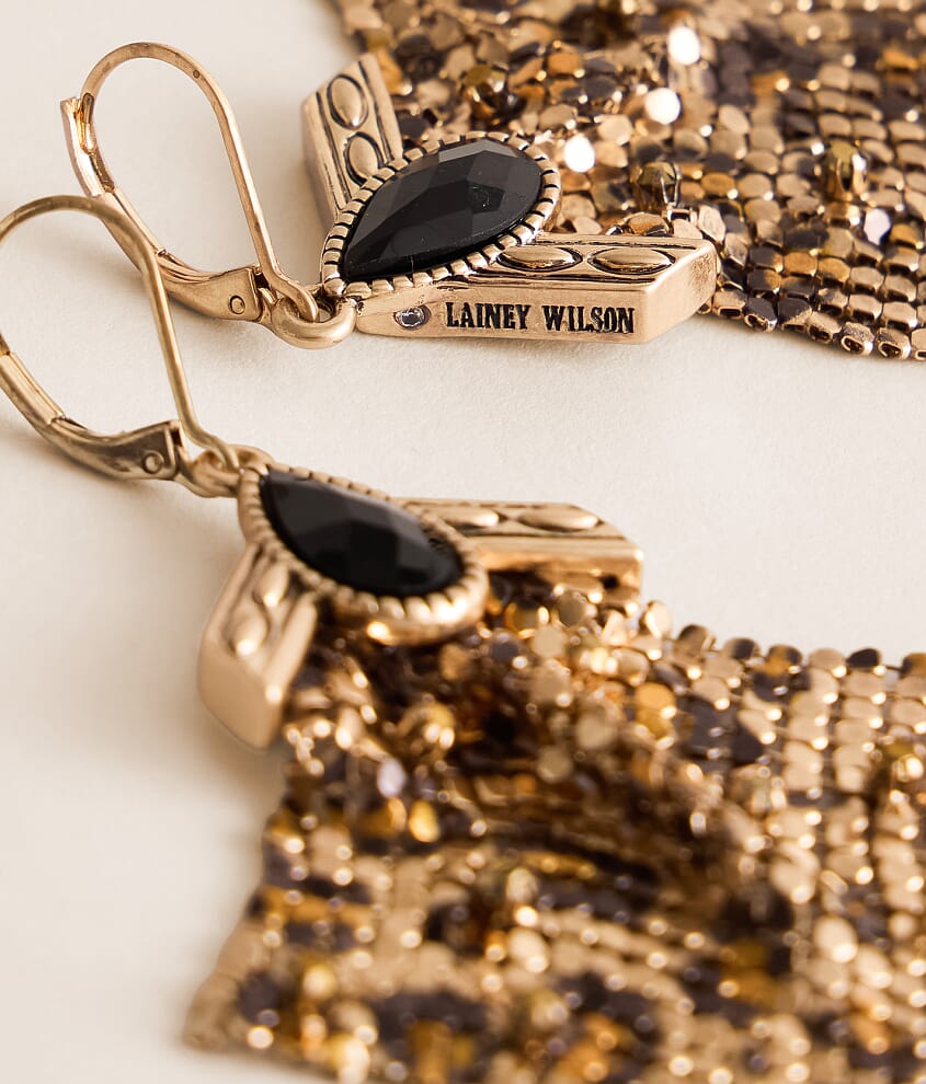 Metal Mesh Drop Earring