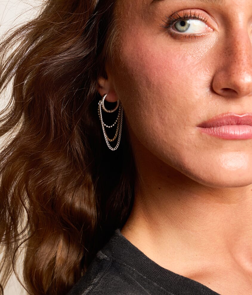 Swag Chain Hoop Earring