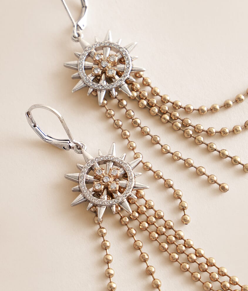 Starburst Chain Fringe Earring