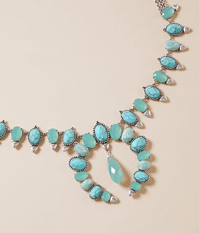 Lainey Wilson Statement Squash Blossom Necklace front view