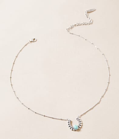 Lainey Wilson Turquoise Horseshoe Necklace front view