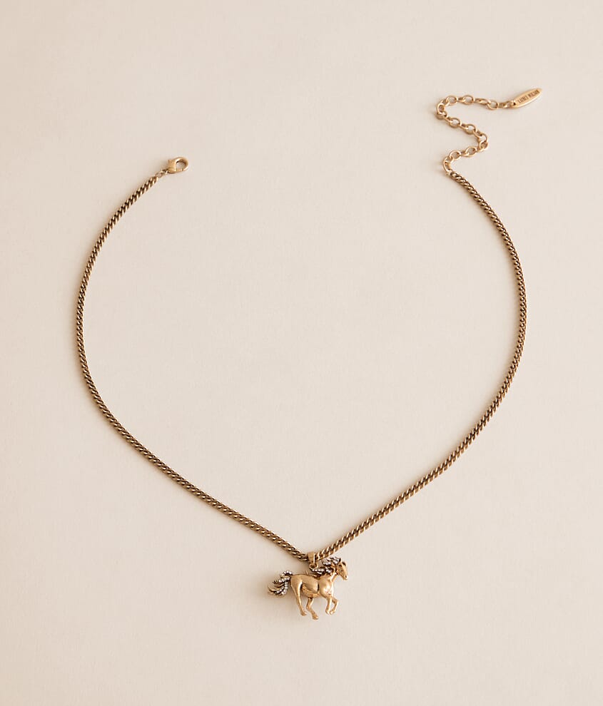 Pave Horse Necklace