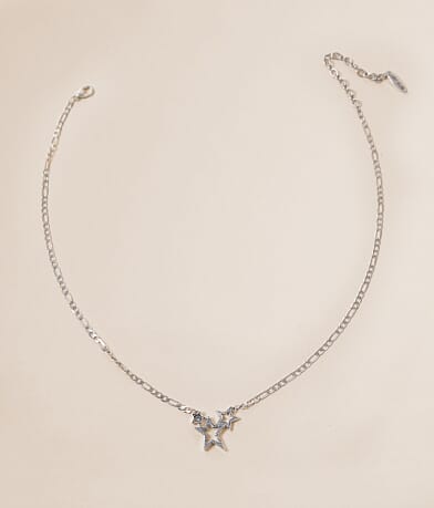 Lainey Wilson Triple Pave Stars Necklace front view