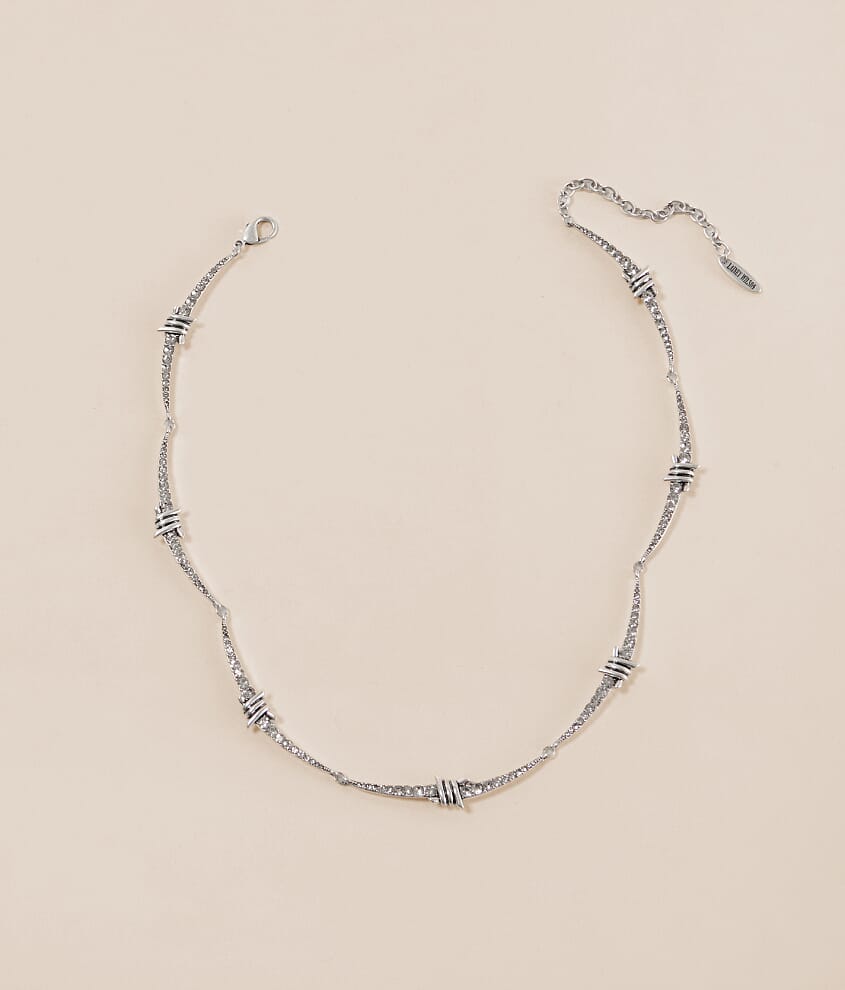 Pave Barb Wire Necklace