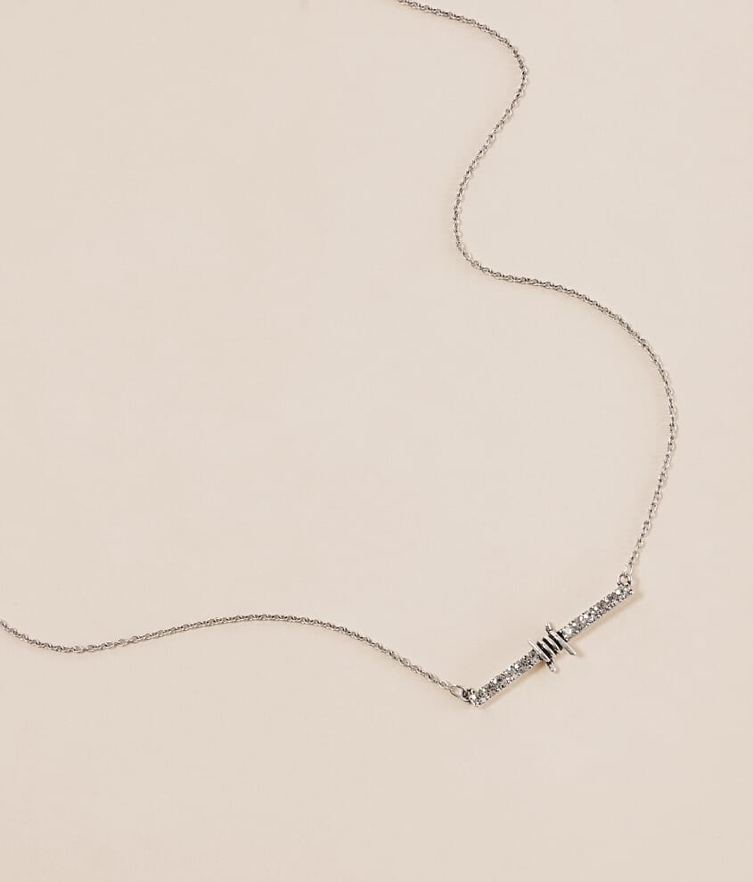 Pave Barb Wire Necklace