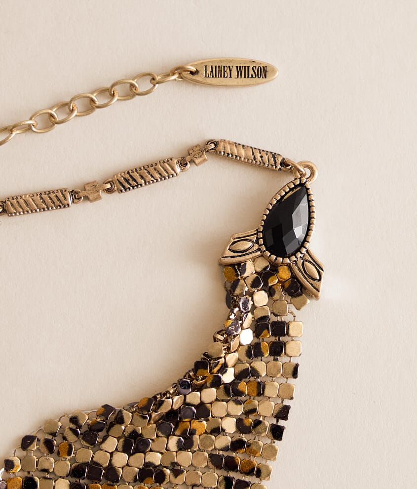 Metal Mesh Statement Necklace - thumbnail 3
