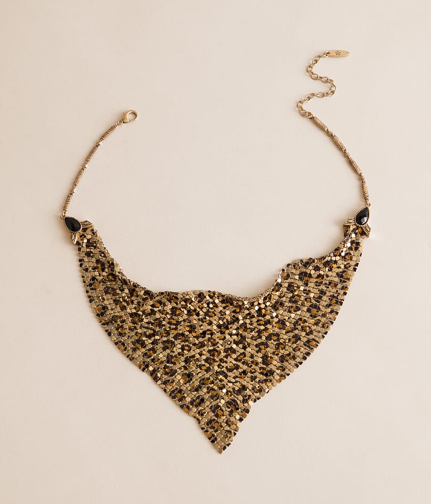 Metal Mesh Statement Necklace