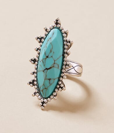 Lainey Wilson Turquoise Statement Ring front view