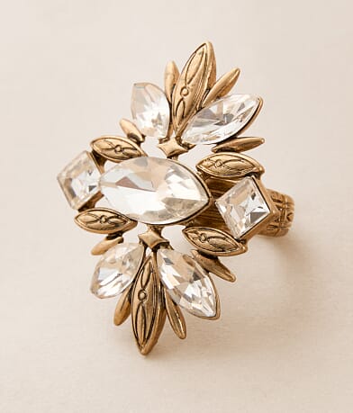 Lainey Wilson Navette Stone Cluster Stretch Ring front view