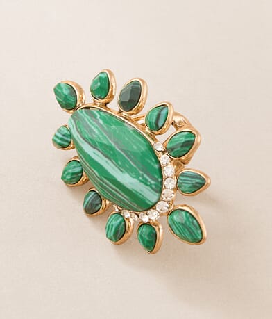 Lainey Wilson Stone Cluster Stretch Ring front view