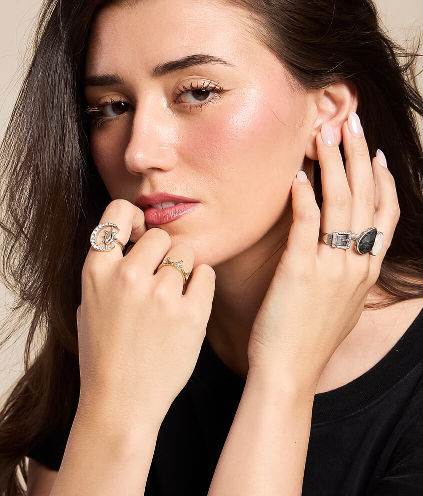 4 Pack Western Ring Set