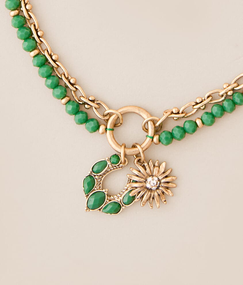 Beaded Horseshoe Boot Bracelet