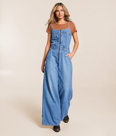 Levi's® Bustier Denim Jumpsuit front view