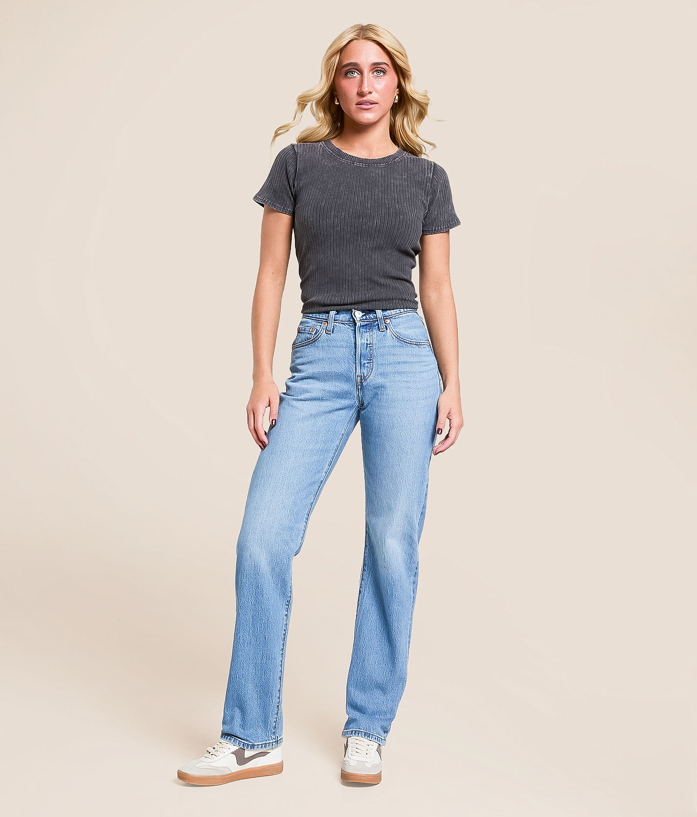Luli Fama Women's Driven Straight Leg Jean - Reversible Loop Tie Side