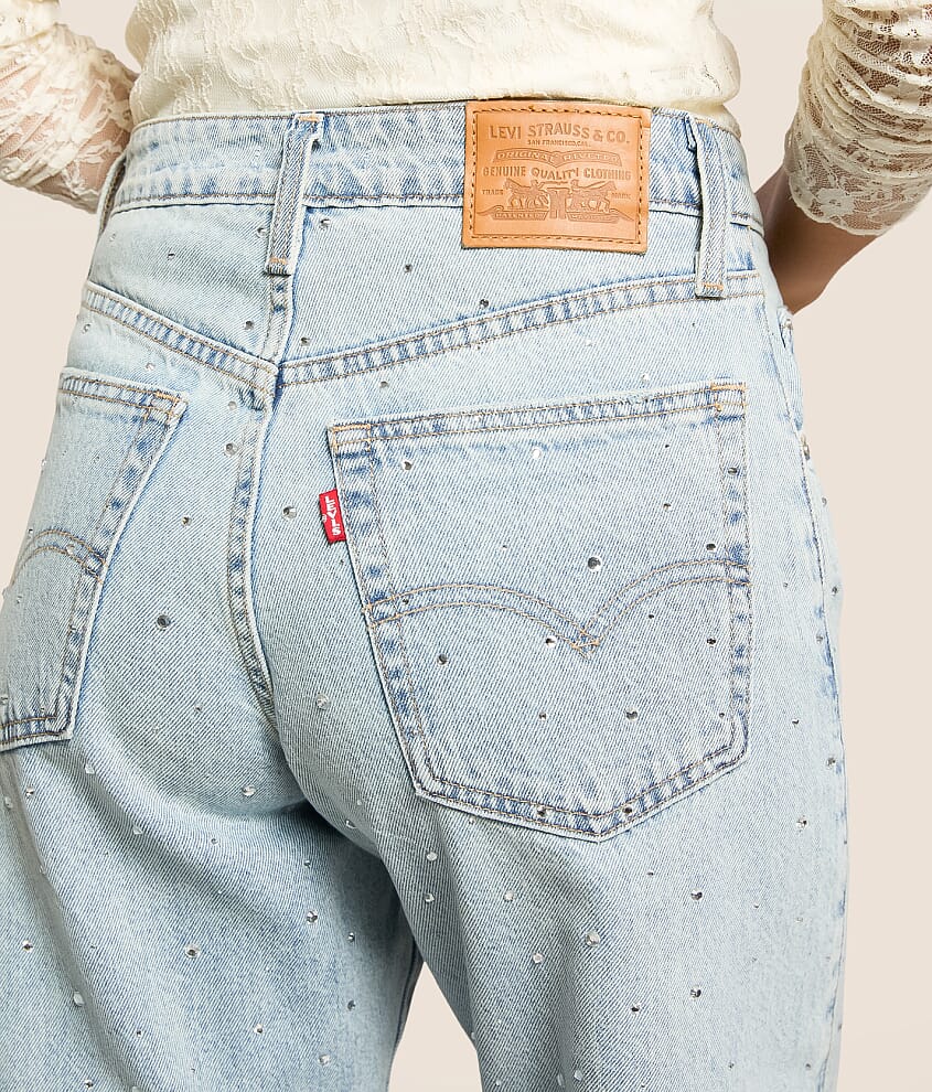 Premium Baggy Dad Barrel Rhinestone Jean