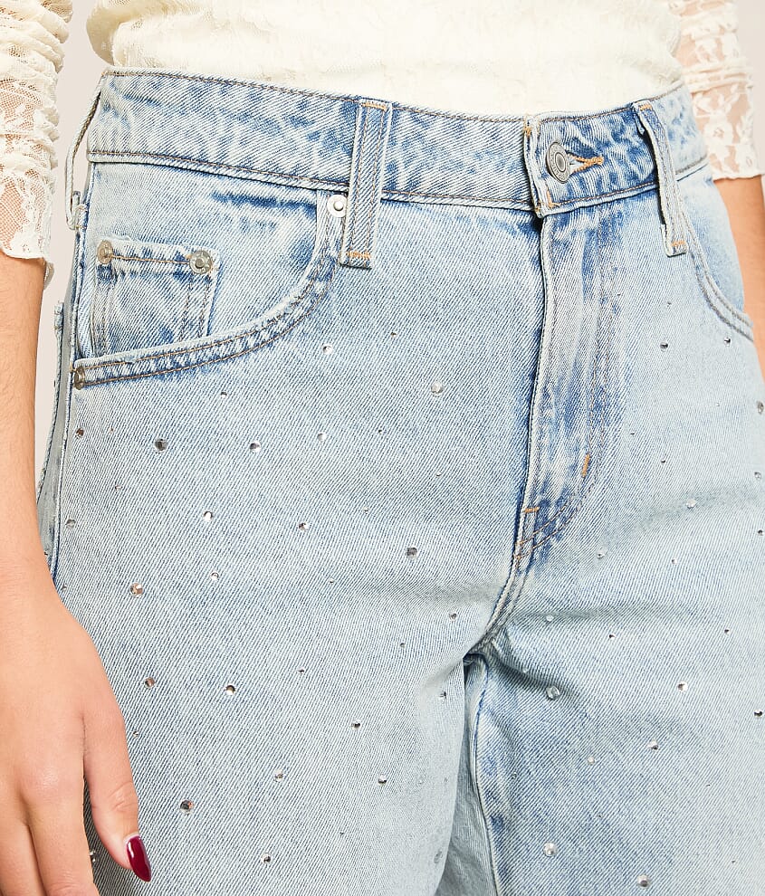 Premium Baggy Dad Barrel Rhinestone Jean