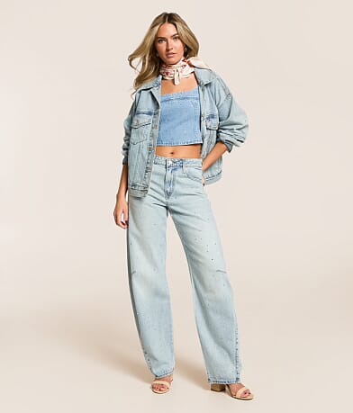 Levi's® Premium Baggy Dad Barrel Rhinestone Jean front view