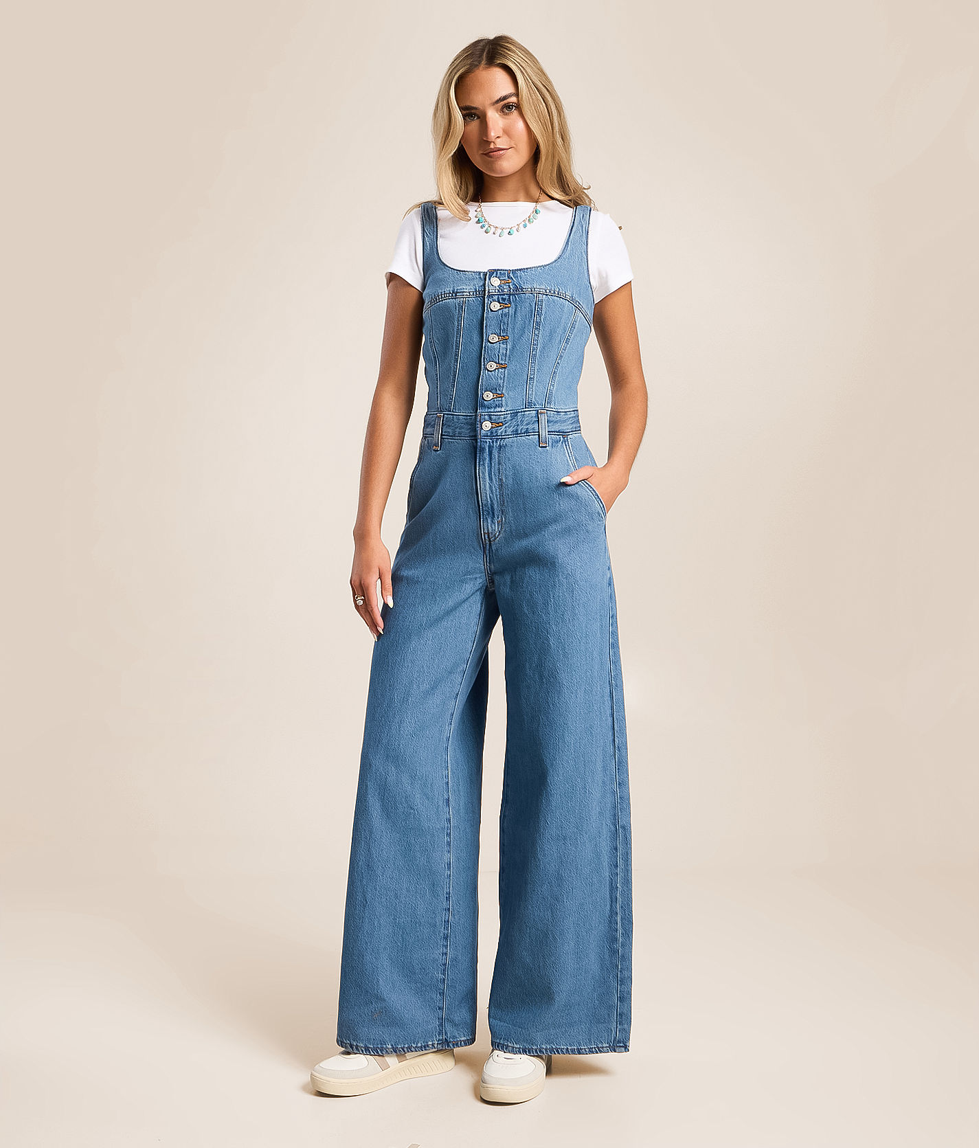 Levi's® Audra Seamed Denim Jumpsuit - Women's Rompers & Jumpsuits
