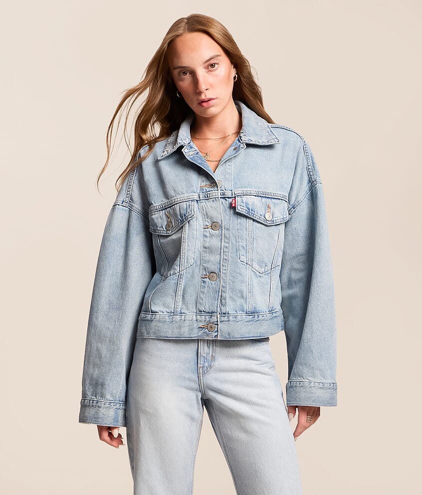 Premium Loose Cropped Trucker Jacket