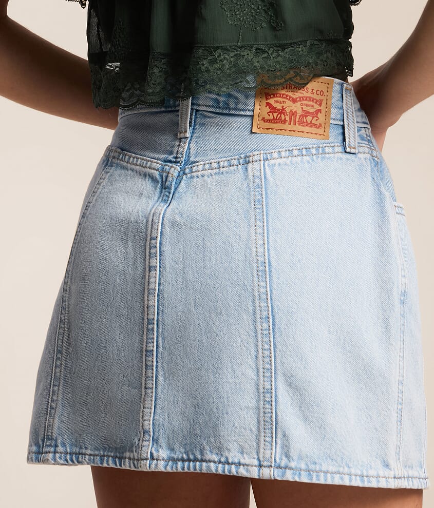 Seamed Icon Denim Mini Skirt
