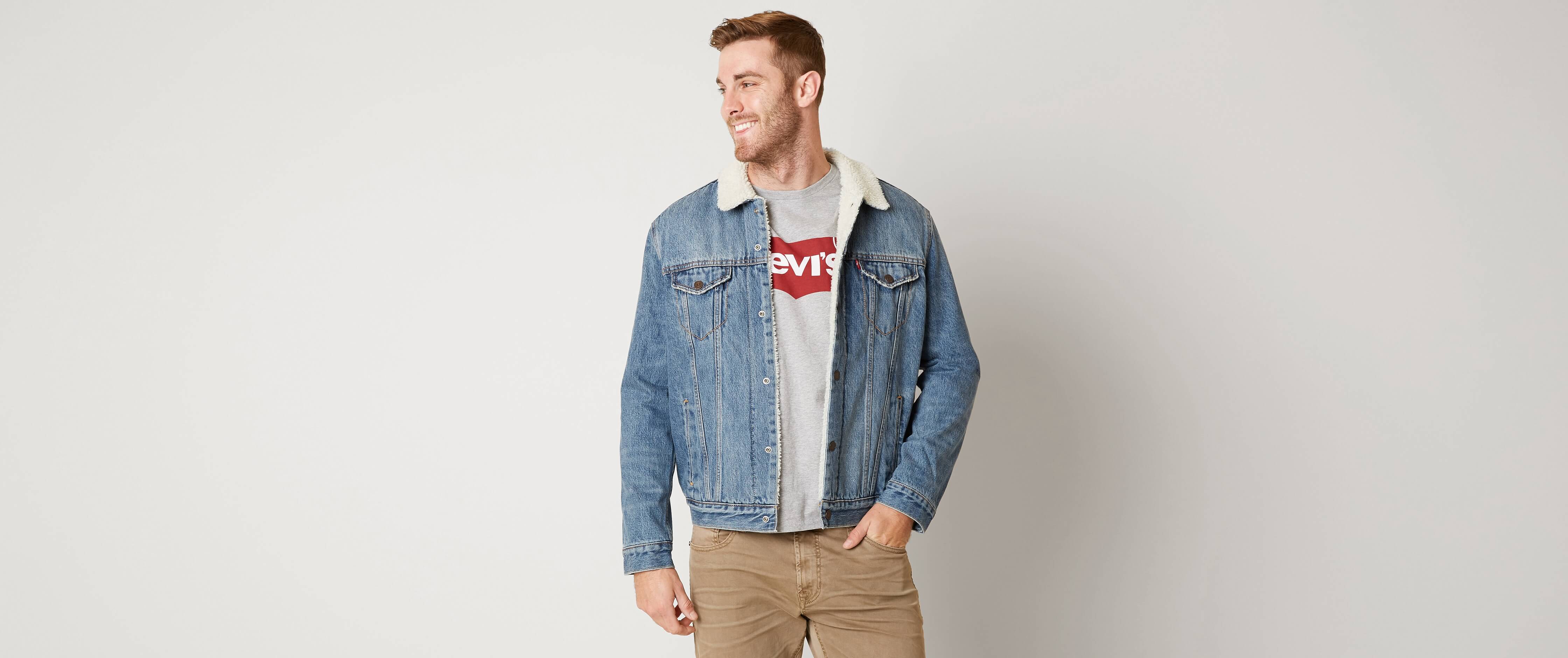 levi's mens sherpa trucker jacket