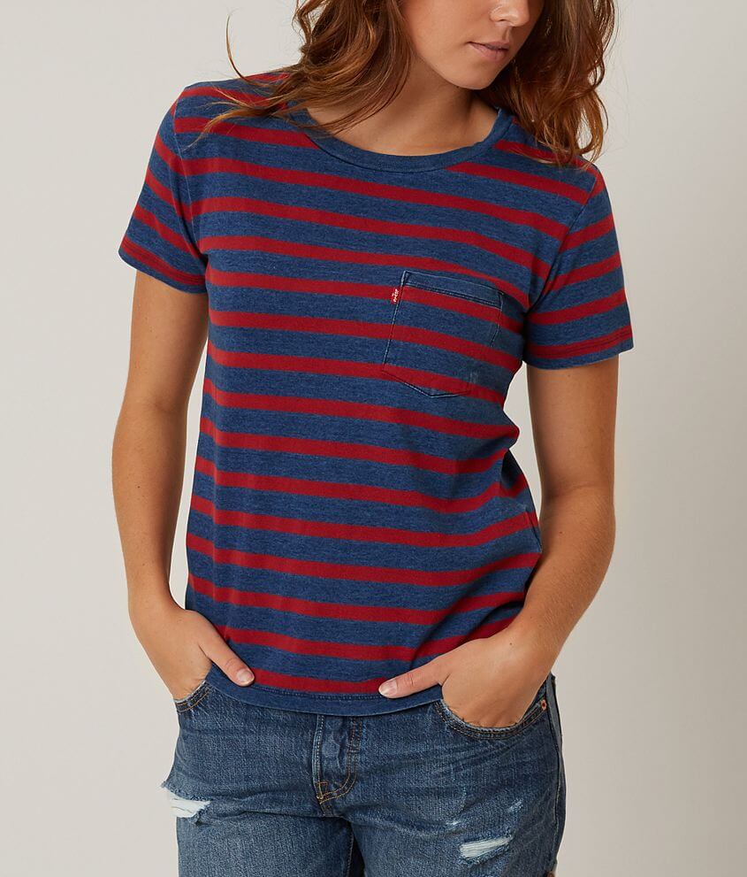 Levi's® Perfect Pocket T-Shirt - Women's T-Shirts in Holt Stripe | Buckle