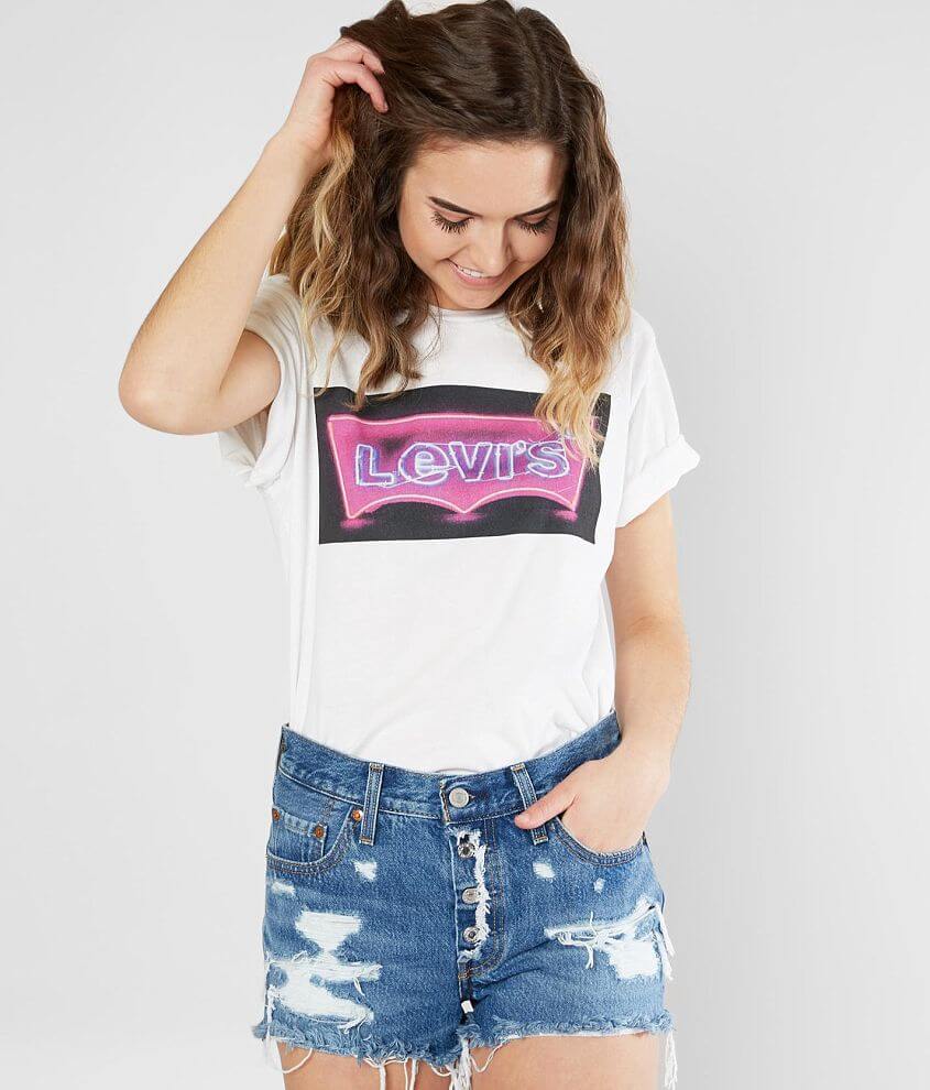 Levi's® Neon Light T-Shirt - Women's T-Shirts in HM Photo White | Buckle