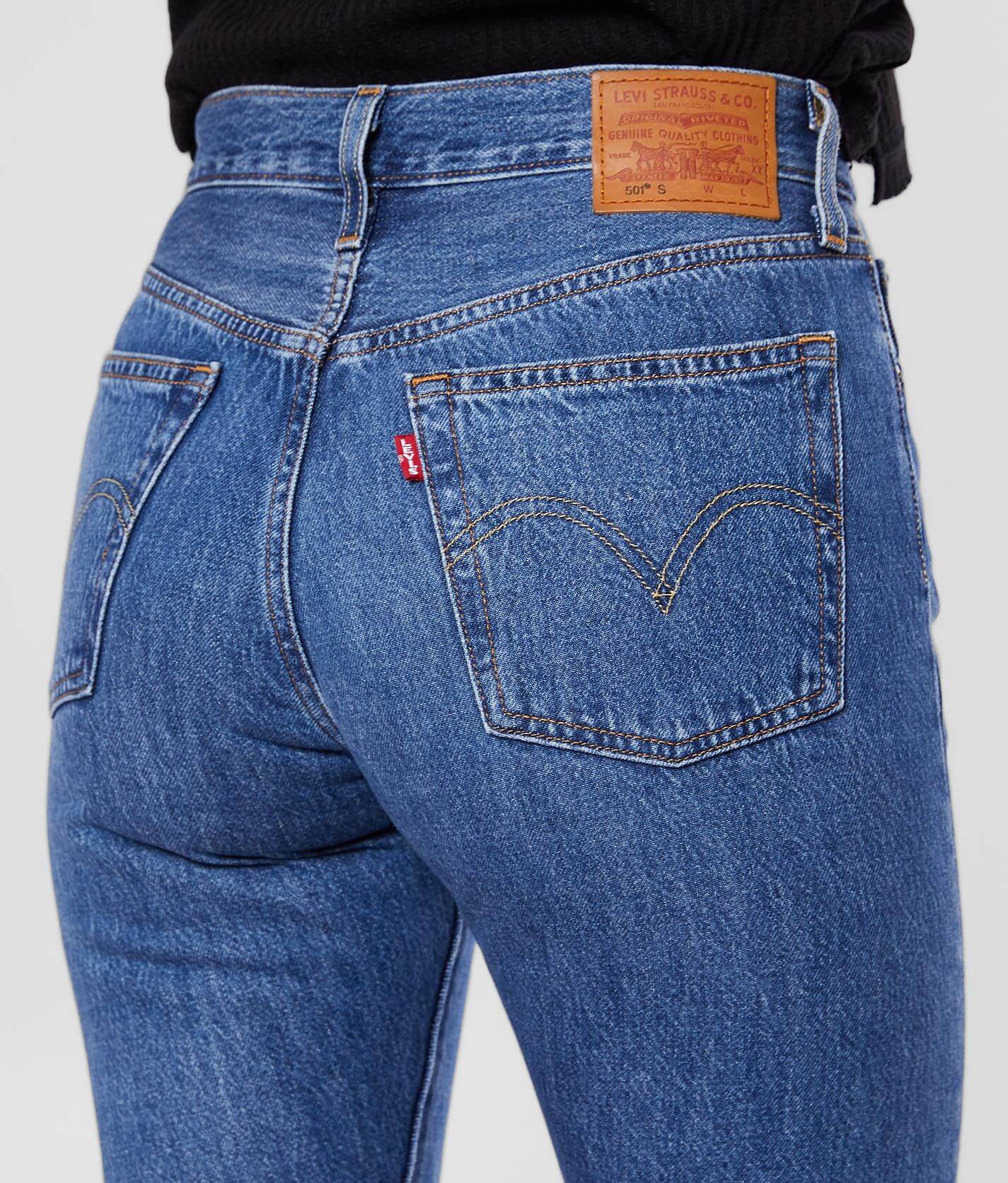 levi's 501 customized skinny jeans 