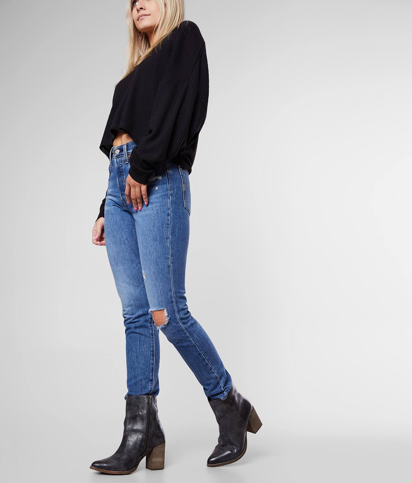 levi's 501 skinny jeans blue