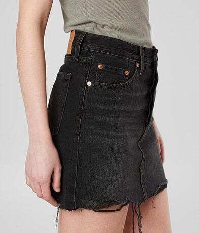 Levi&apos;s&#174; Deconstructed Denim Skirt full right side view