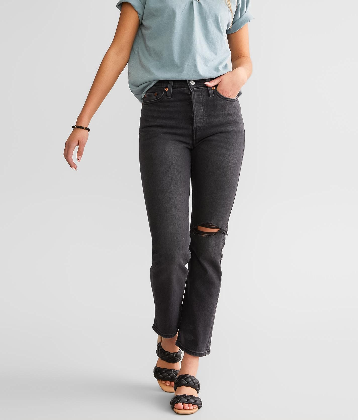 Levi's grey deals wedgie straight jeans