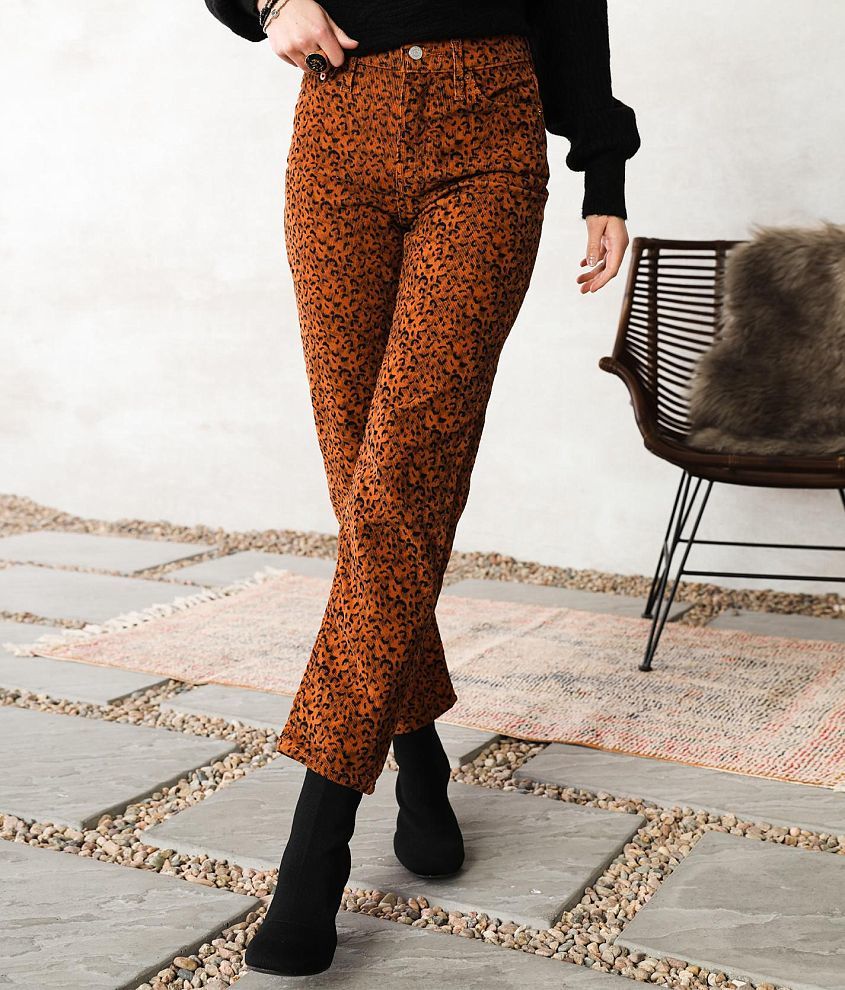 Levi s Wedgie Straight Corduroy Pant Women s Pants in Scratchy Leopard Ginger Buckle